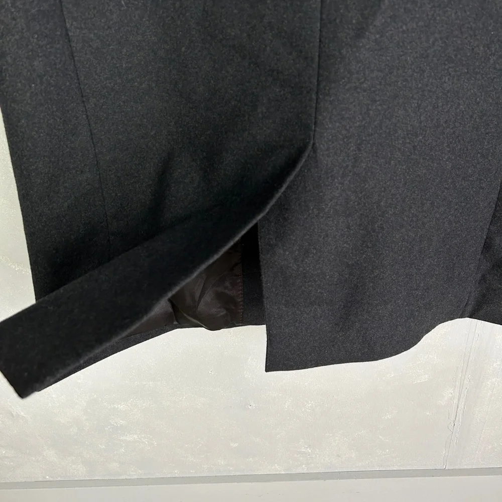 London Fog men's size 42L wool blend long coat dark gray lined - Picture 10 of 16